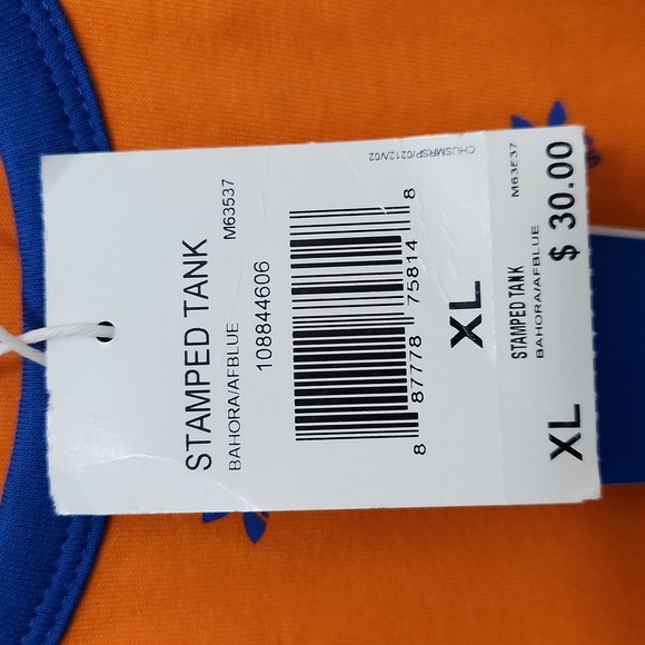 NWT Adidas Men's Orange and Blue Tank Top Size XL - Picture 5 of 7